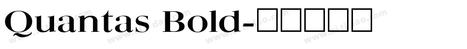Quantas Bold字体转换